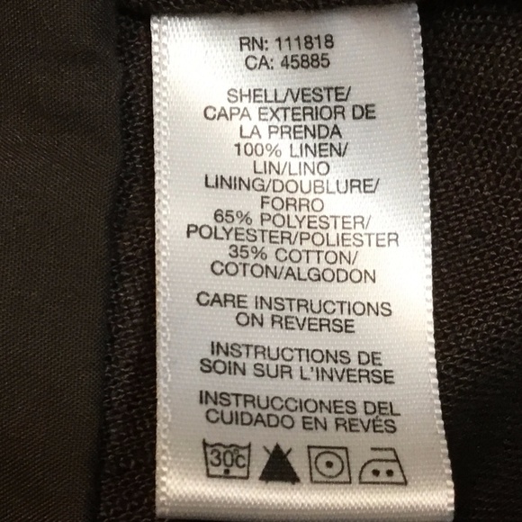 Chocolate Brown Linen Jacket with Mandarin Collar - Picture 5 of 8